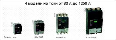 4 модели на токи от 80 А до 1250 А