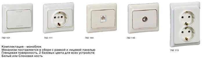 Варианты розеток Kaptika